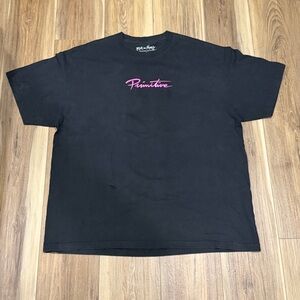 Primitive Black Tee with Pink Logo